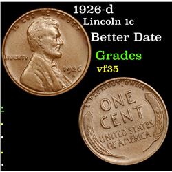 1926-d Lincoln Cent 1c Grades vf++