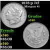 Image 1 : 1878-p 7tf Morgan Dollar $1 Grades xf