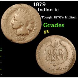 1879 Indian Cent 1c Grades g+