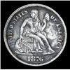 Image 2 : 1876-cc Seated Liberty Dime 10c Grades Select AU