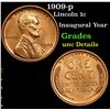 Image 1 : 1909-p Lincoln Cent 1c Grades Unc Details