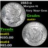 Image 1 : 1883-o Morgan Dollar $1 Grades Choice+ Unc