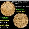 Image 1 : (1863) Army & Navy Civil War Token 1c Grades Select+ Unc BN