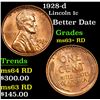 Image 1 : 1928-d Lincoln Cent 1c Grades Select+ Unc RD