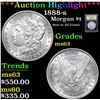 Image 1 : ***Auction Highlight*** 1888-s Morgan Dollar $1 Graded Select Unc By USCG (fc)