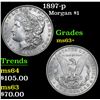 Image 1 : 1897-p Morgan Dollar $1 Grades Select+ Unc