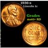 Image 1 : 1936-s Lincoln Cent 1c Grades Select+ Unc RD
