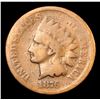 Image 2 : 1876 Indian Cent 1c Grades f+