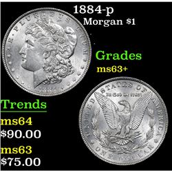 1884-p Morgan Dollar $1 Grades Select+ Unc