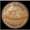Image 2 : 1863 Our Little Monitor Civil War Token 1c Grades Select AU