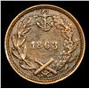 Image 3 : 1863 Our Little Monitor Civil War Token 1c Grades Select AU