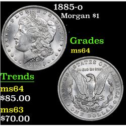 1885-o Morgan Dollar $1 Grades Choice Unc