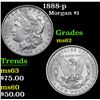 Image 1 : 1888-p Morgan Dollar $1 Grades Select Unc
