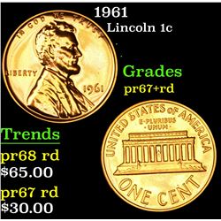 1961 Lincoln Cent 1c Grades Gem++ Proof Red