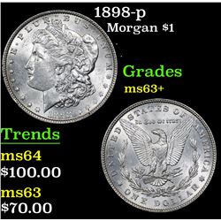 1898-p Morgan Dollar $1 Grades Select+ Unc