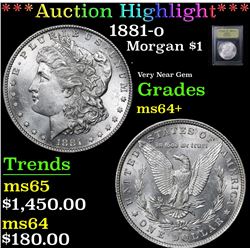 ***Auction Highlight*** 1881-o Morgan Dollar $1 Graded Choice+ Unc By USCG (fc)