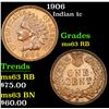 Image 1 : 1906 Indian Cent 1c Grades Select Unc RB