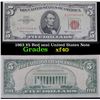 Image 1 : 1963 $5 Red seal United States Note xf