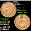 Image 1 : 1907 Indian Cent 1c Grades Choice+ Unc RD