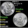 Image 1 : 1884-o Morgan Dollar $1 Grades GEM+ Unc