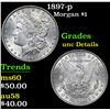 Image 1 : 1897-p Morgan Dollar $1 Grades Unc Details