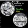 Image 1 : 1945-p Jefferson Nickel 5c Grades Choice Unc