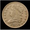 Image 2 : 1809/6 Classic Head half cent 1/2c Grades vf++