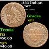 Image 1 : 1863 Indian Civil War Token 1c Grades vg+