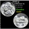 Image 1 : 1945-p Jefferson Nickel 5c Grades Choice+ Unc