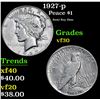 Image 1 : 1927-p Peace Dollar $1 Grades vf++