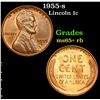 Image 1 : 1955-s Lincoln Cent 1c Grades Gem+ Unc RB