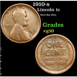 1910-s Lincoln Cent 1c Grades vg+