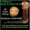 Image 1 : Uncirculated small cents 1c orig shotgun roll, 1976-p