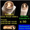 Image 1 : Proof 1999-s Lincoln cent 1c roll, 50 pieces (fc) (fc)