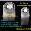 Image 1 : Proof 2009-s Roosevelt Dime 10c roll, 50 pieces (fc)