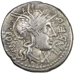 ROMAN REPUBLIC: Q. Fabius Labeo, 124 BC, AR denarius (3.83g), Rome. VF