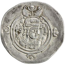 SASANIAN KINGDOM: Queen Boran, 630-631, AR drachm (4.03g), ST (Istakhr), year 2. VF
