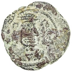 ARAB-SASANIAN: 'Udayy, governor of al-Basra ca. 718-720, AE pashiz (2.73g), NM, AH100. VF