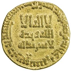 ABBASID: al-Mahdi, 775-785, AV dinar (4.02g), NM, AH160. VF
