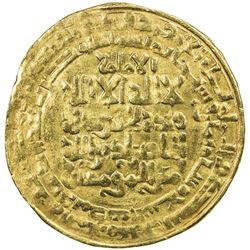 ABBASID: al-Nasir, 1180-1225, AV dinar (5.30g), Madinat al-Salam, AH608. VF