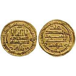 AGHLABID: Ibrahim II, 874-902, AV dinar (4.20g), NM, AH267. VF-EF