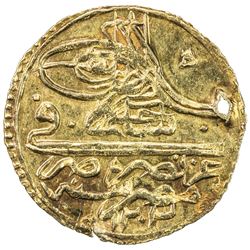 EGYPT: Selim III, 1789-1807, AV zeri mahbub (2.55g), Misr, AH1203. EF-AU