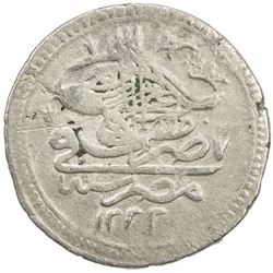 EGYPT: Mustafa IV, 1807-1808, AR qirsh (40 para) (9.41g), Misr, AH1222 year 1. VF