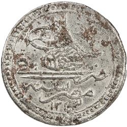 EGYPT: Mahmud II, 1808-1839, AR qirsh (40 para) (5.40g), Misr, AH1223 year 5. VF