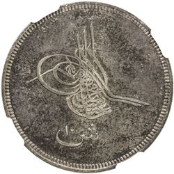 EGYPT: Abdul Aziz, 1861-1876, AR 10 qirsh, Misr, AH1277 year 4. NGC PF65