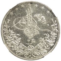 EGYPT: Abdul Hamid II, 1876-1909, AR 2 qirsh, Misr, AH1293 year 11. NGC MS64