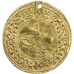 TURKEY: Osman III, 1754-1757, AV 3 altin (9.33g), Islambul, AH1168. VF