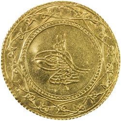 TURKEY: Abdul Hamid I, 1774-1789, AV 1 1/2 altin (4.30g), Islambul, AH1187 year 11. VF-EF