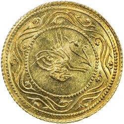 TURKEY: Mahmud II, 1808-1839, AV 2 rumi altin (4.77g), Kostantiniye, AH1223 year 11. UNC