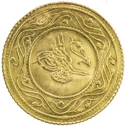 TURKEY: Mahmud II, 1808-1839, AV 2 rumi altin (7.56g), Kostantiniye, AH1223 year 12. EF